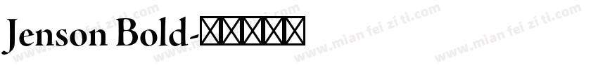 Jenson Bold字体转换